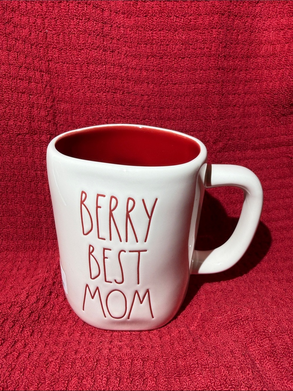 NEW Rae Dunn BERRY BEST MOM Double Sided Mug 🍓